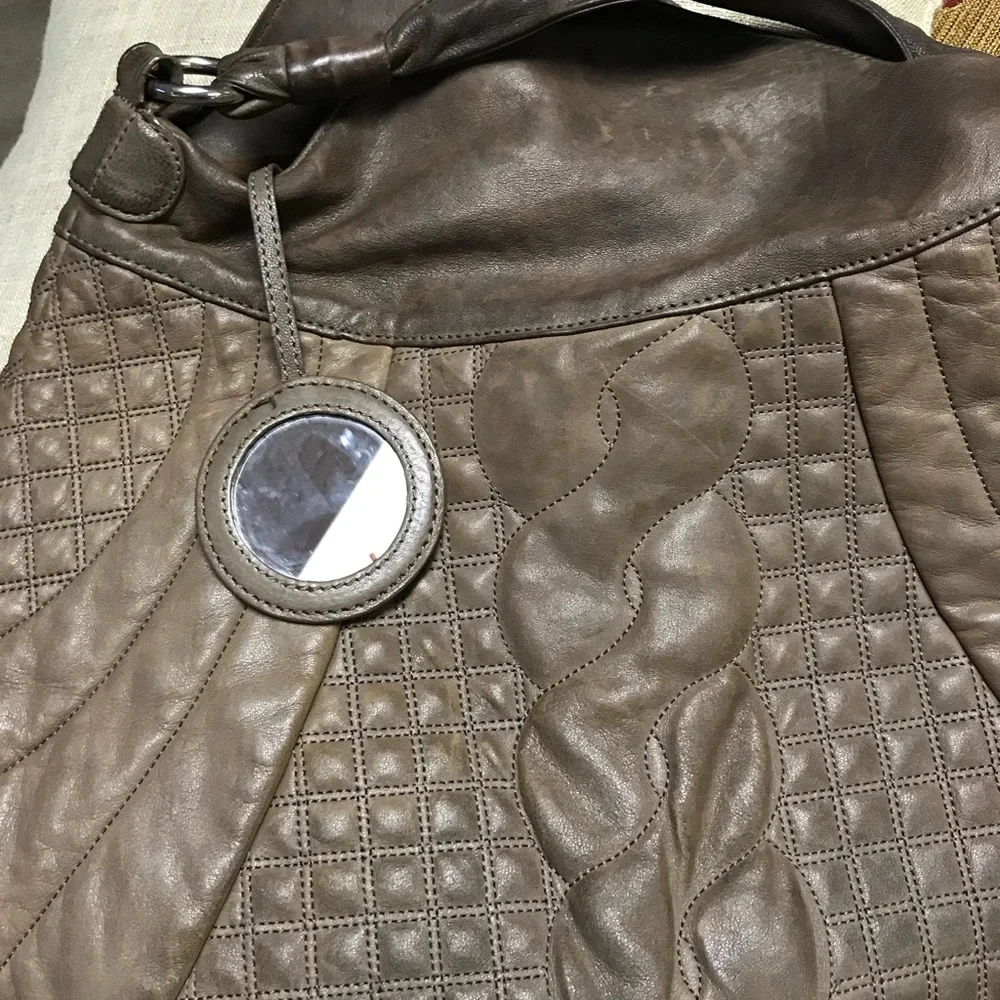 Oversized Gently used Leather Satchel.